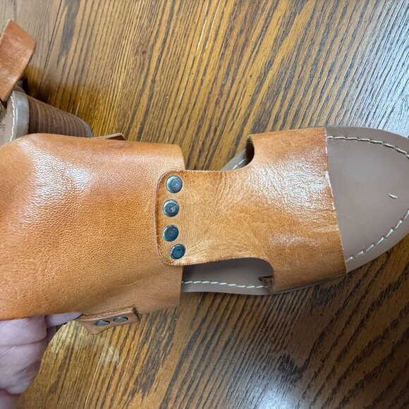 Barbara Barbieri Brown Leather slingback Sandal, Italian Made, Size 8 - Picture 6 of 9